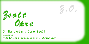 zsolt opre business card